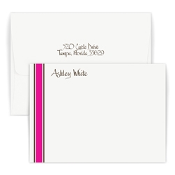 Pink and Brown Stately Striped Card